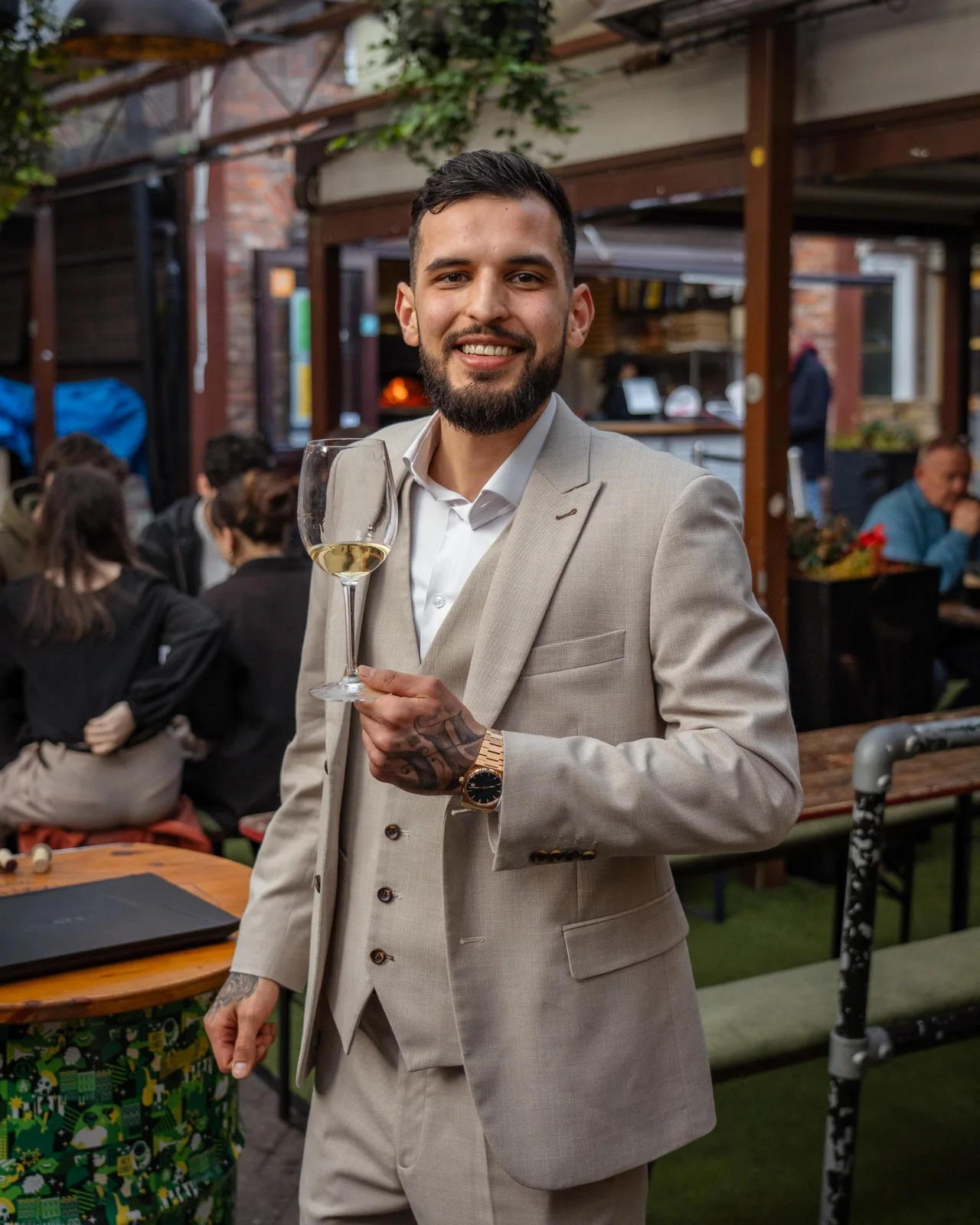 Sergio Rubí at a wine event in Cork